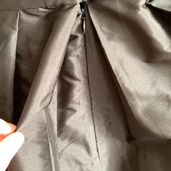 Adrianna Papell Knee-Length Satin Formal Gown - Picture 8 of 13